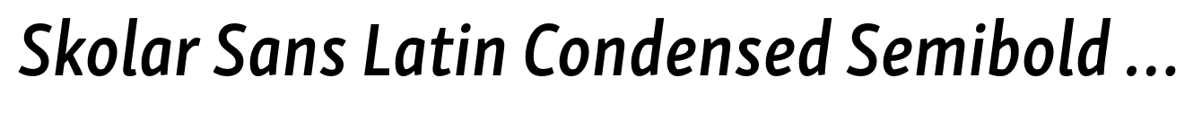 Skolar Sans Latin Condensed Semibold Italic image